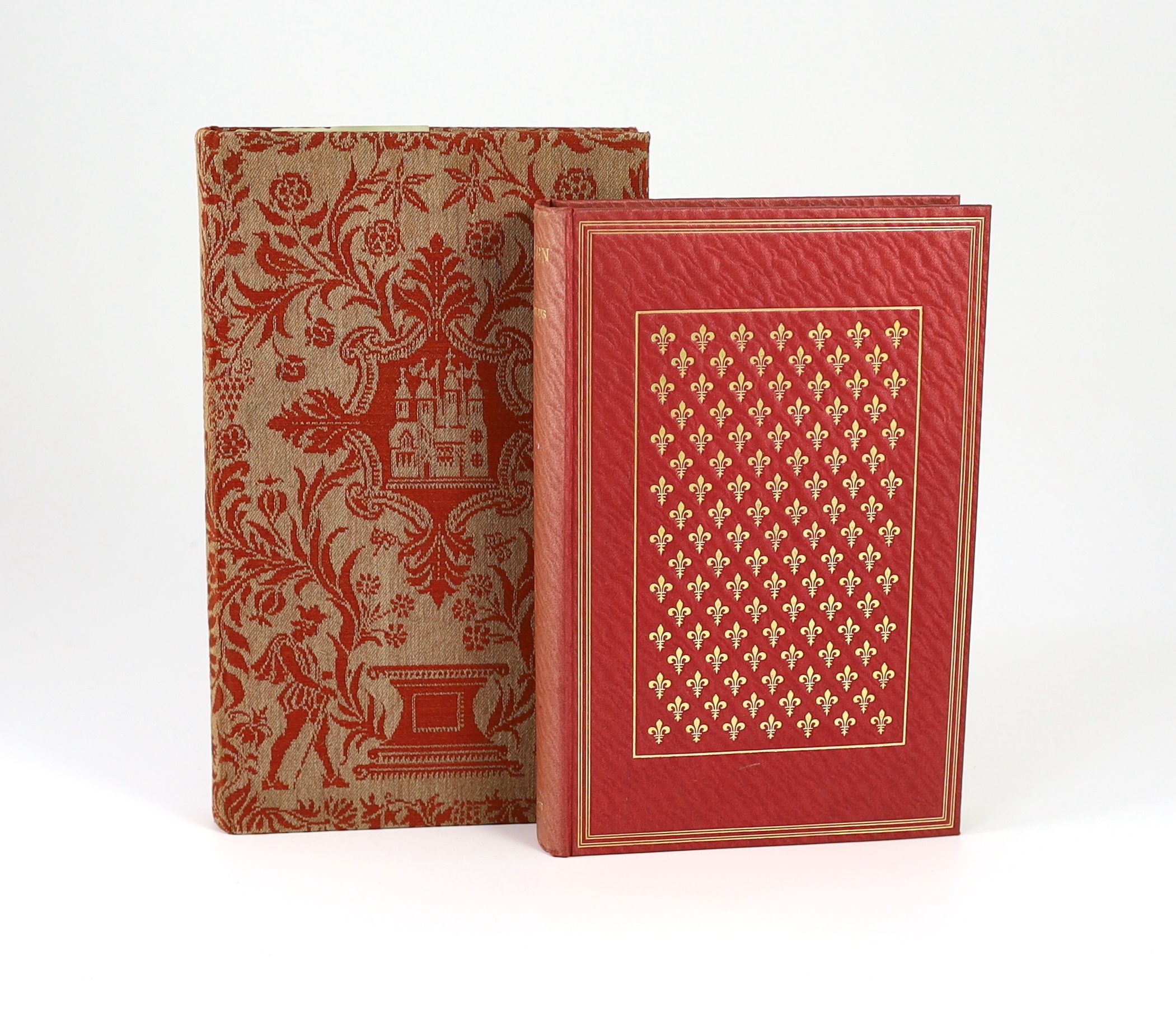 Nonesuch Press - Herbert, George - The Temple, one of 1500, 8vo, red brocade over boards, 1927; Salomons, Vera - Charles Eisen, one of 100, 8vo, original red paper covered boards, gilt-stamped pattern of fleur-de-lys, Jo